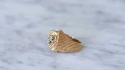 Bague Spirale Or Rose Et Diamants -Castafiore Boutique bague spirale or rose et diamants 471234