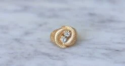 Bague Spirale Or Rose Et Diamants -Castafiore Boutique bague spirale or rose et diamants 897451