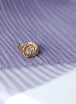 Bague Spirale Or Rose Et Diamants