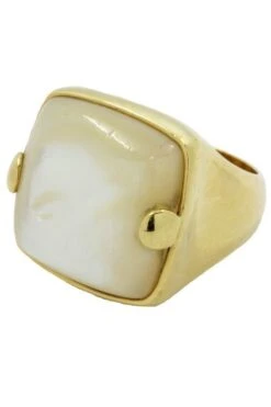 BAGUE STYLE CHEVALIÈRE NACRE -Castafiore Boutique bague style chevaliere nacre 403162