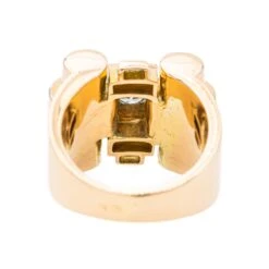 Bague Tank En Or Rose Et Diamant -Castafiore Boutique bague tank en or rose et diamant 129512