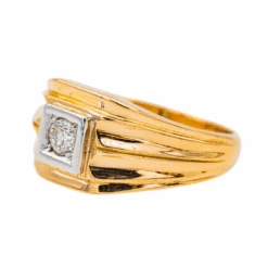 Bague Tank En Rose Et Diamant -Castafiore Boutique bague tank en rose et diamant 459450