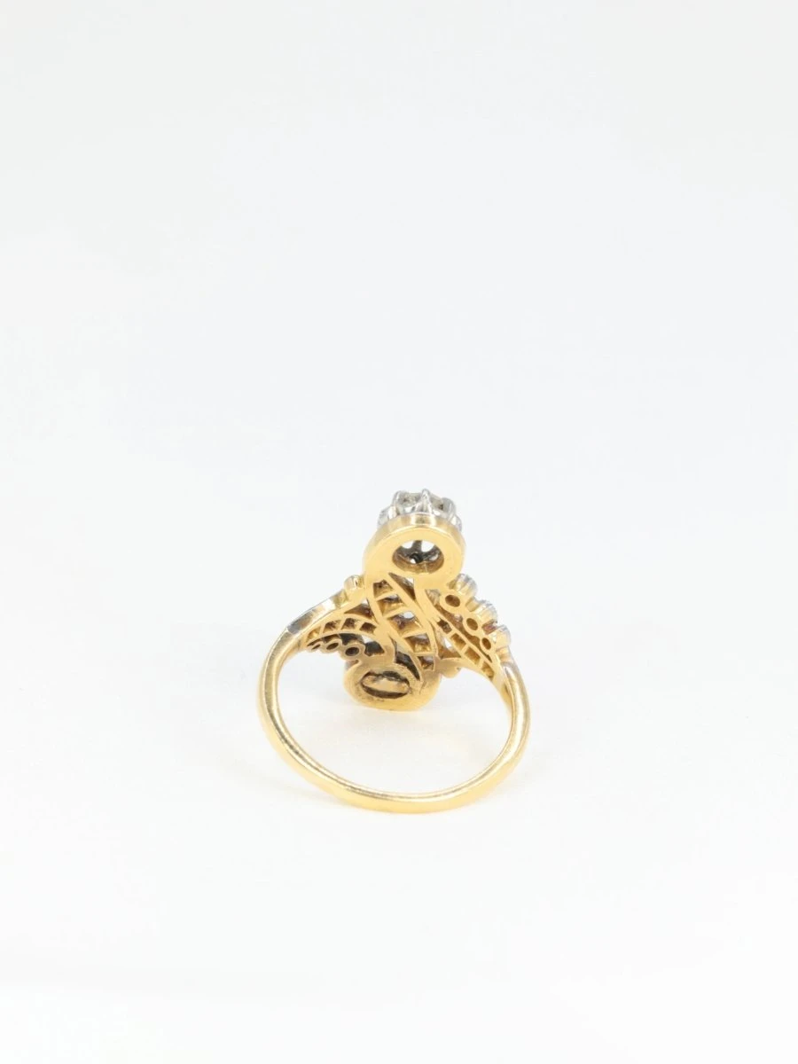 Bague Toi Et Moi En Or Blanc, Perle Et Diamants 5 Bague Toi Et Moi En Or Blanc, Perle Et Diamants – Image 5