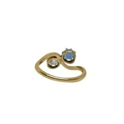 Bague Toi Et Moi En Or Jaune, Or Blanc, Saphir Bleu Et Diamant -Castafiore Boutique bague toi et moi en or jaune or blanc saphir bleu et diamant 650855