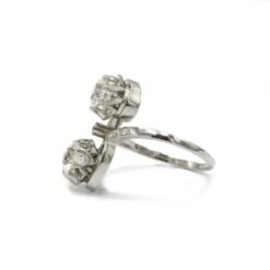 Bague Toi Et Moi En Platine Et Diamants -Castafiore Boutique bague toi et moi en platine et diamants 309661