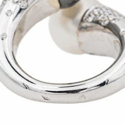 Bague Toi & Moi En Or Blanc, Perles Et Diamants -Castafiore Boutique bague toi moi en or blanc perles et diamants 166343