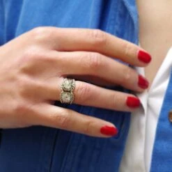 Bague Toi & Moi En Platine Et Diamants -Castafiore Boutique bague toi moi en platine et diamants 508879