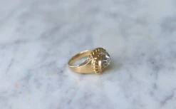 Bague Tourbillon Vintage Or Rose Et Diamants -Castafiore Boutique bague tourbillon vintage or rose et diamants 231301