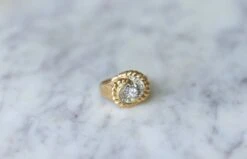 Bague Tourbillon Vintage Or Rose Et Diamants -Castafiore Boutique bague tourbillon vintage or rose et diamants 934657