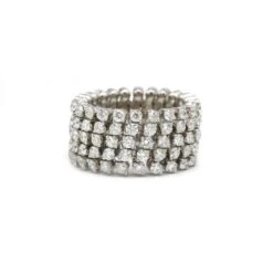 Bague Transformation Bracelet En Or Blanc Et Diamant