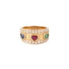 Bague Bandeau VAN CLEEF & ARPELS En Or Jaune, Saphir, Rubis, émeraude Et Diamants -Castafiore Boutique bague van cleef arpels en or jaune rubis emeraude et saphir 185702
