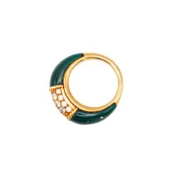 Bague Jonc VAN CLEEF & ARPELS "Philippine" En Or Jaune, Chrysoprase Et Diamants -Castafiore Boutique bague van cleef arpels philippine en or jaune et chrysoprase et diamants 676475