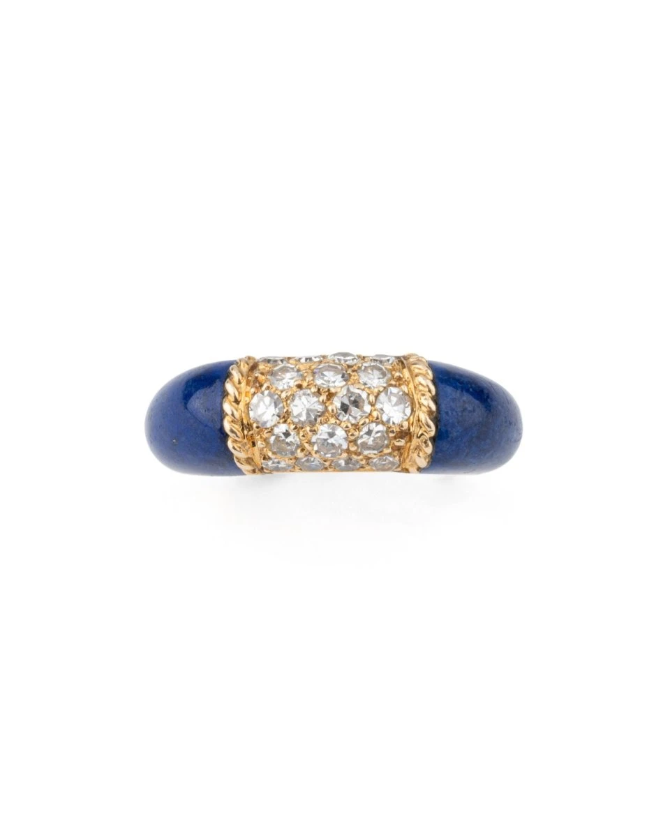 Bague VAN CLEEF & ARPELS "Philippine" En Or Jaune, Lapis Lazuli Et Diamants 6 Bague VAN CLEEF & ARPELS "Philippine" En Or Jaune, Lapis Lazuli Et Diamants – Image 6