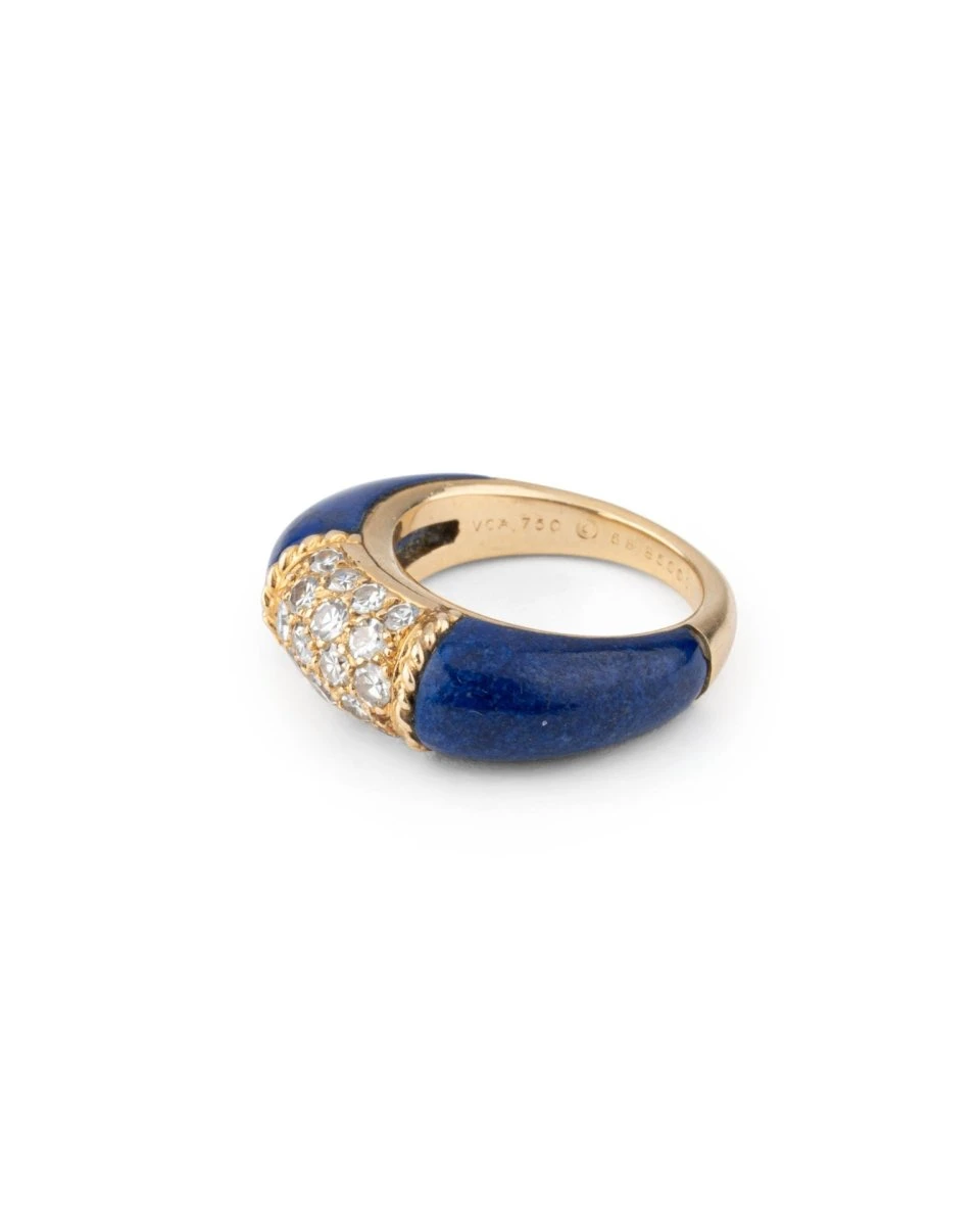 Bague VAN CLEEF & ARPELS "Philippine" En Or Jaune, Lapis Lazuli Et Diamants 4 Bague VAN CLEEF & ARPELS "Philippine" En Or Jaune, Lapis Lazuli Et Diamants – Image 4