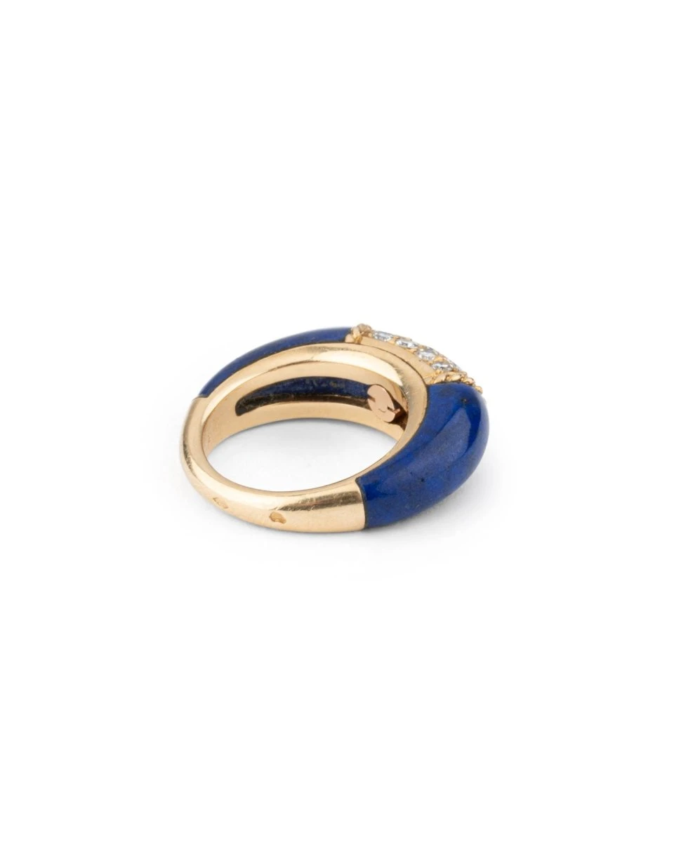 Bague VAN CLEEF & ARPELS "Philippine" En Or Jaune, Lapis Lazuli Et Diamants 2 Bague VAN CLEEF & ARPELS "Philippine" En Or Jaune, Lapis Lazuli Et Diamants – Image 2