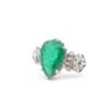 Bague Vintage émeraude Et Diamants En Platine -Castafiore Boutique bague vintage emeraude et diamants en platine 331495