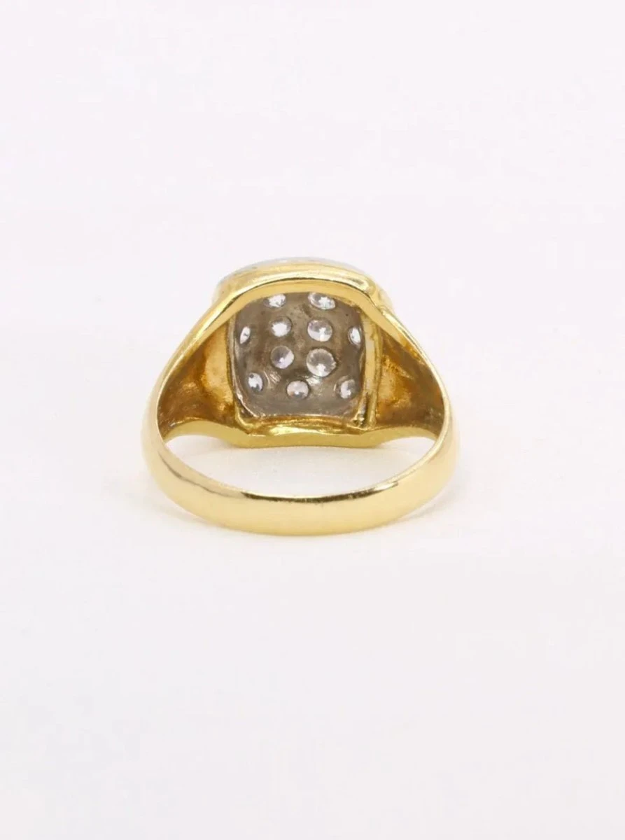 Bague Vintage Or Diamants 0,6 Carat 5 Bague Vintage Or Diamants 0,6 Carat – Image 5