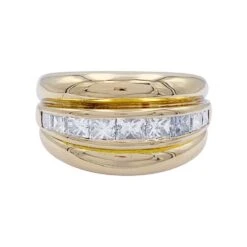 Miller Bague Vintage Or Jaune Et Diamants