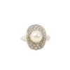 Bagueen Or Blanc, Perle Akoya Et Diamants -Castafiore Boutique bague vintage perle akoya diamants 254439