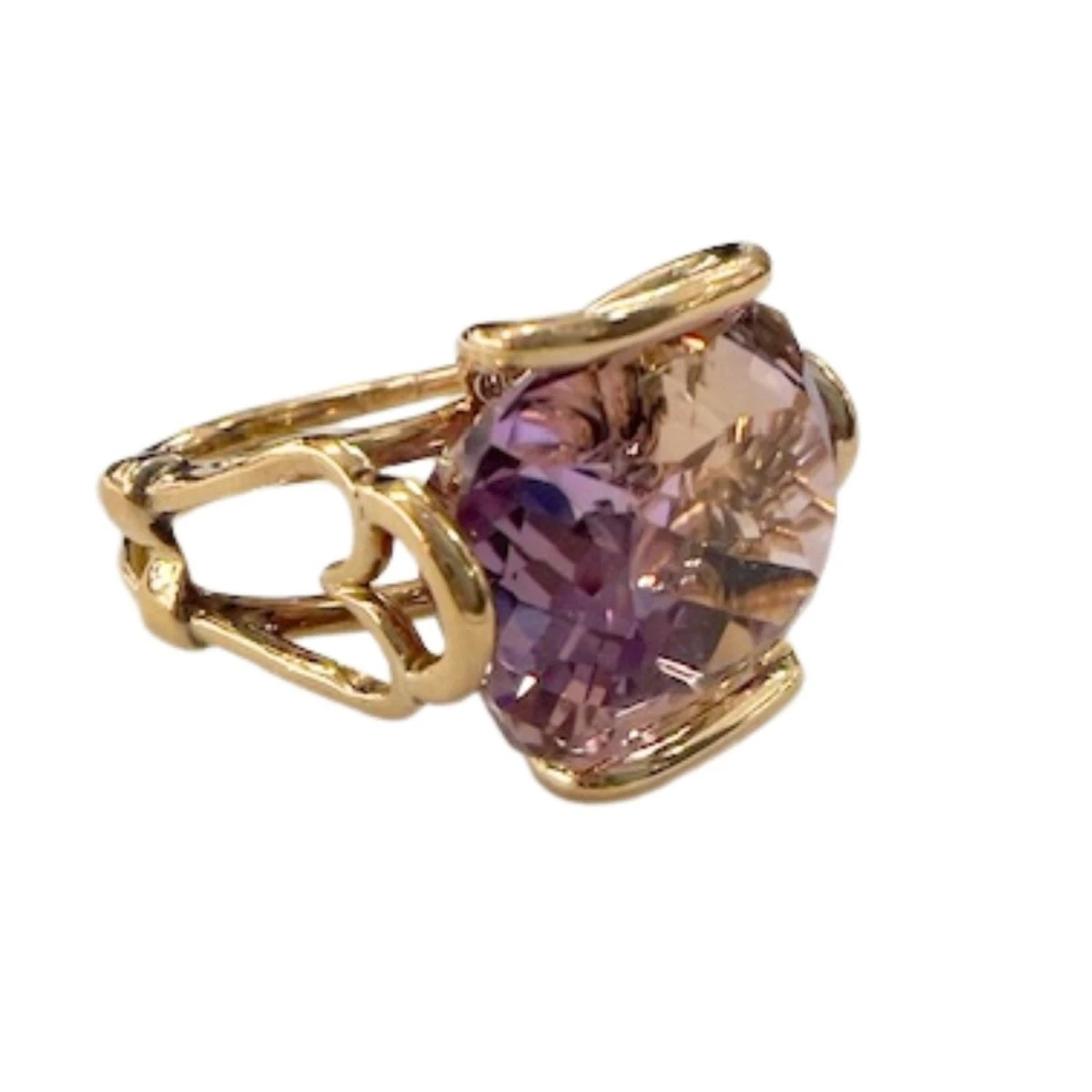 Bague Cocktail En Or Et Amétrine 5 Bague Cocktail En Or Et Amétrine – Image 5