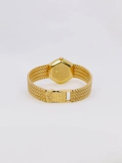 BAUME & MERCIER Montre Vintage Or Jaune Maille Tressée -Castafiore Boutique baume mercier montre vintage or jaune maille tressee 172504