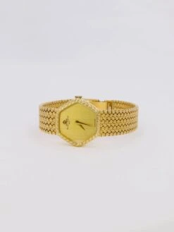 BAUME & MERCIER Montre Vintage Or Jaune Maille Tressée -Castafiore Boutique baume mercier montre vintage or jaune maille tressee 481282