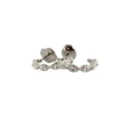 Boucles D'oreille Créoles En Or Blanc Et Diamant -Castafiore Boutique boucles doreille creoles en or blanc et diamant 736352