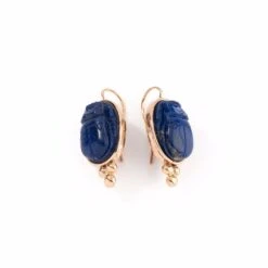 Boucles D'oreille Egyptomania En Lapis Lazuli Et Or Rose 4 Boucles D'oreille Egyptomania En Lapis Lazuli Et Or Rose -Castafiore Boutique boucles doreille egyptomania en lapis lazuli et or rose 163105