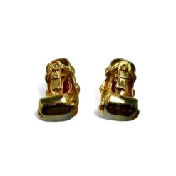 Boucles D’oreille Vintage En Or Noirci Et Jaune Ornée De Rubis Et Diamants. -Castafiore Boutique boucles doreille vintage en or noirci et jaune ornee de rubis et diamants 265221