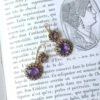 Boucles D'Oreilles Améthystes Et Perles Or Rose -Castafiore Boutique boucles doreilles amethystes et perles or rose 382496