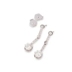 Boucles D'oreilles Art DécoPlatine Et Diamants -Castafiore Boutique boucles doreilles art deco platine et diamants 304995