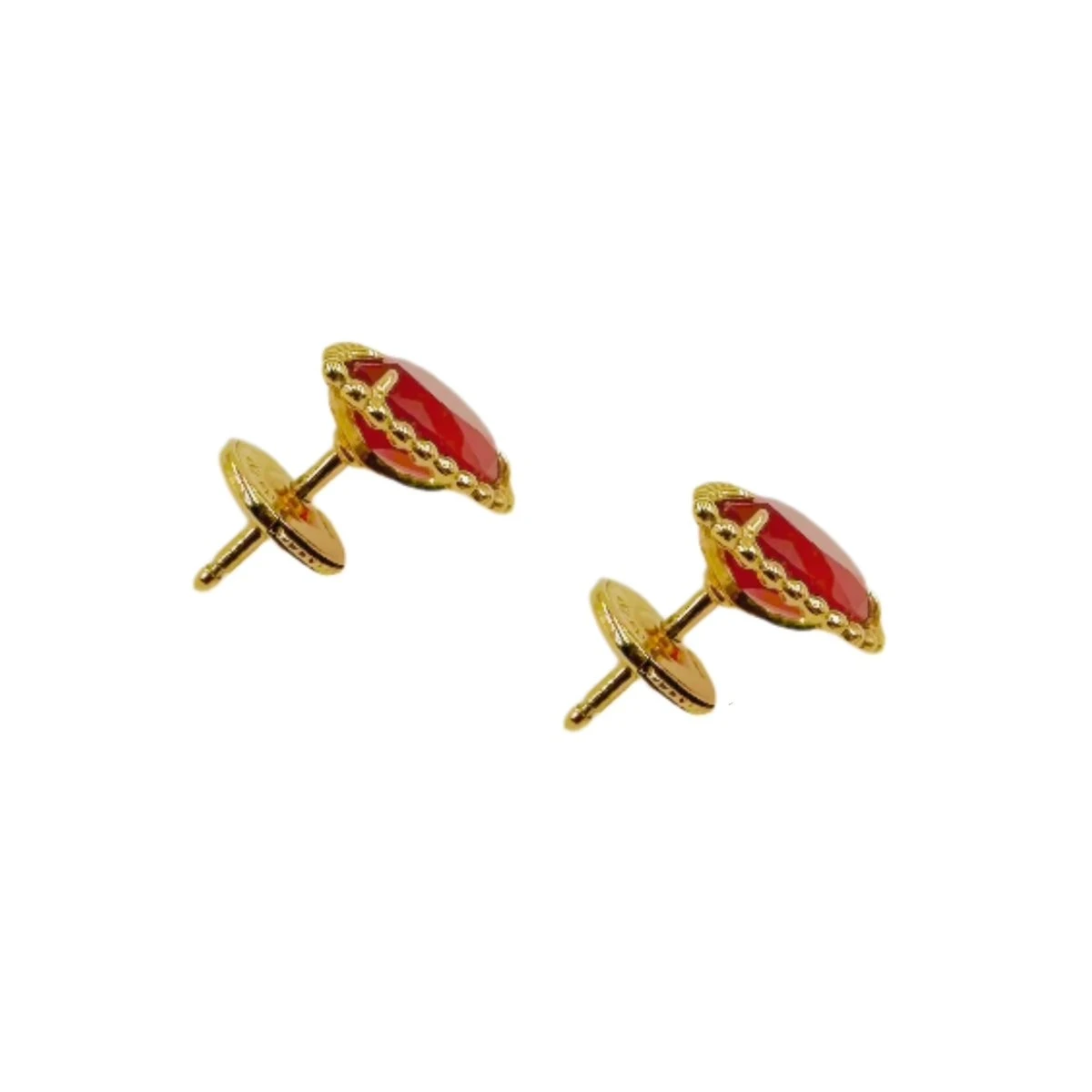 Boucles D'oreilles BOUCHERON "Serpent Bohème" En Or Jaune Et Cornaline 3 Boucles D'oreilles BOUCHERON "Serpent Bohème" En Or Jaune Et Cornaline – Image 3