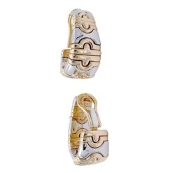 Miller Boucles D'oreilles BULGARI "Parentesi" En Or Jaune Et Acier. -Castafiore Boutique boucles doreilles bulgari parentesi en or jaune et acier 584458