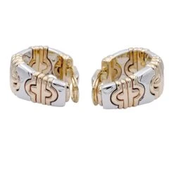 Miller Boucles D'oreilles BULGARI "Parentesi" En Or Jaune Et Acier. -Castafiore Boutique boucles doreilles bulgari parentesi en or jaune et acier 814403