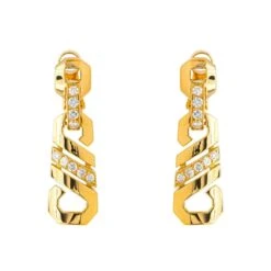 Boucles D'oreilles CARTIER En Or Jaune Et Diamants