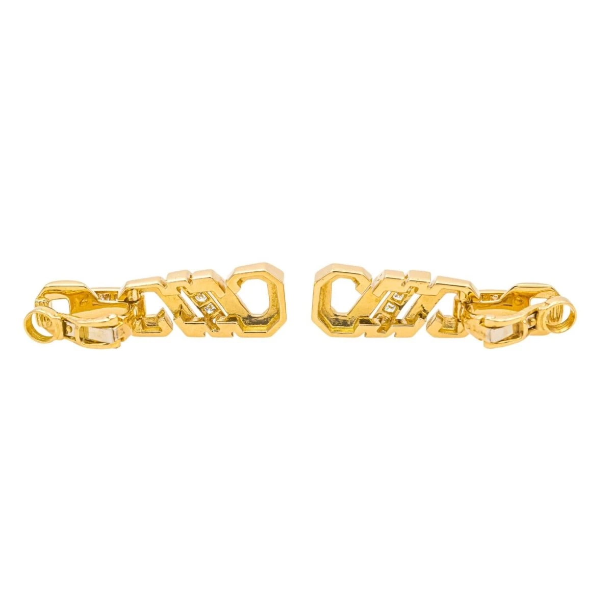Boucles D'oreilles CARTIER En Or Jaune Et Diamants 6 Boucles D'oreilles CARTIER En Or Jaune Et Diamants – Image 6