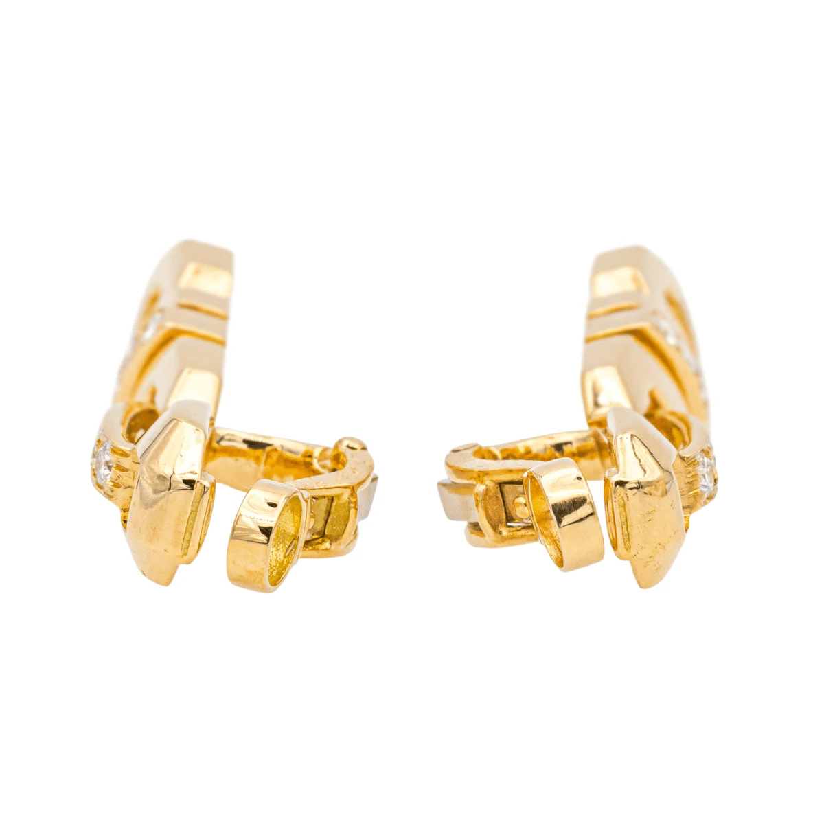 Boucles D'oreilles CARTIER En Or Jaune Et Diamants 4 Boucles D'oreilles CARTIER En Or Jaune Et Diamants – Image 4