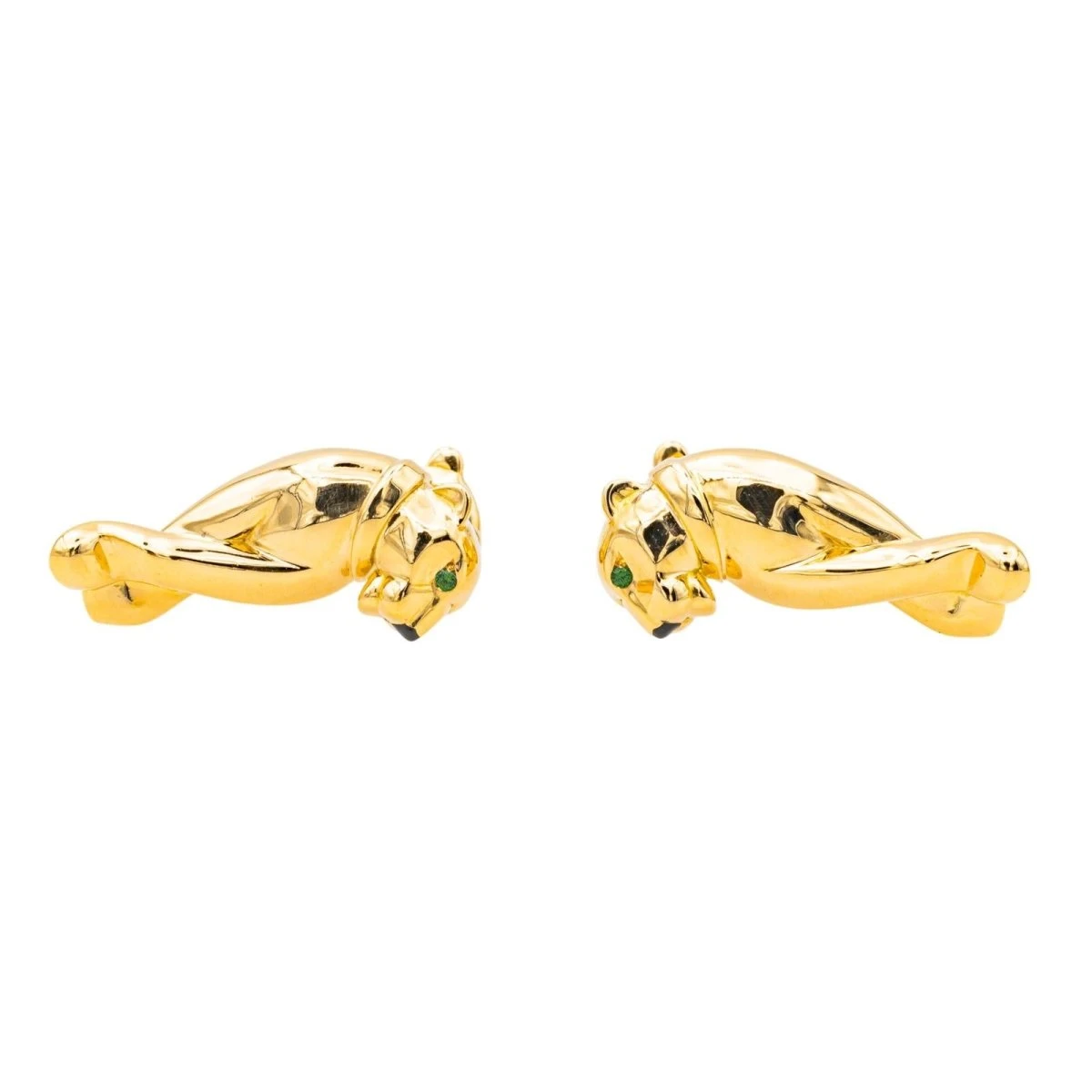 Boucles D'oreilles Clip CARTIER "Panthère" En Or Jaune, Or Blanc, Grenats Et Onyx 3 Boucles D'oreilles Clip CARTIER "Panthère" En Or Jaune, Or Blanc, Grenats Et Onyx – Image 3