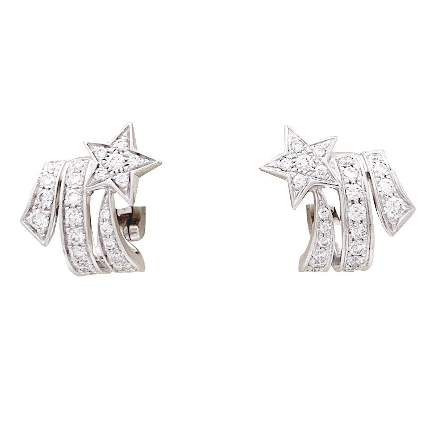 Miller Boucles D'oreilles CHANEL "Etoile Filante" En Or Blanc Et Diamants 1 Miller Boucles D'oreilles CHANEL "Etoile Filante" En Or Blanc Et Diamants