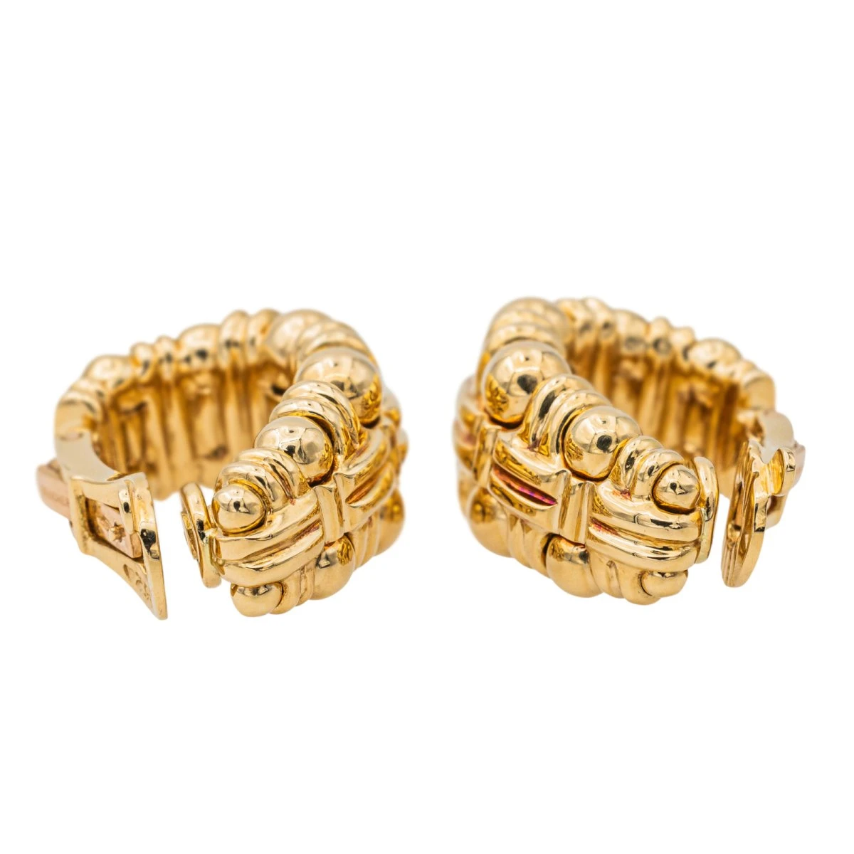 Boucles D'oreilles Clip BOUCHERON "Boules Croisées" En Or Jaune 9 Boucles D'oreilles Clip BOUCHERON "Boules Croisées" En Or Jaune – Image 9