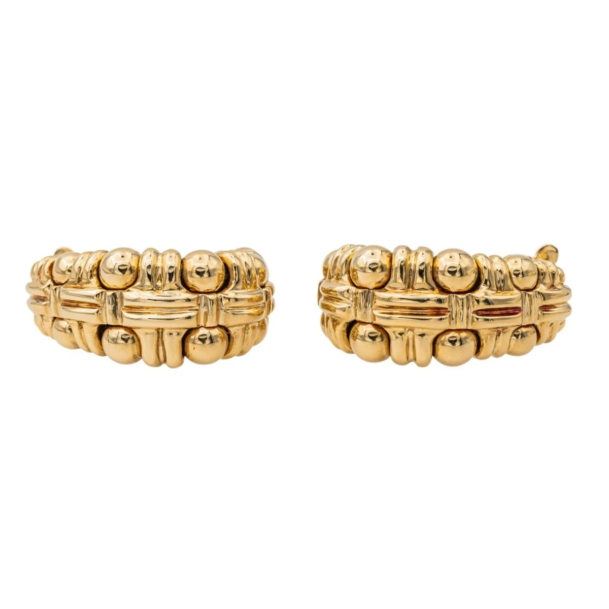 Boucles D'oreilles Clip BOUCHERON "Boules Croisées" En Or Jaune 4 Boucles D'oreilles Clip BOUCHERON "Boules Croisées" En Or Jaune – Image 4