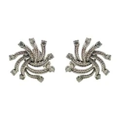 Boucles D'oreilles Clip BOUCHERON En Or Blanc Et Diamants