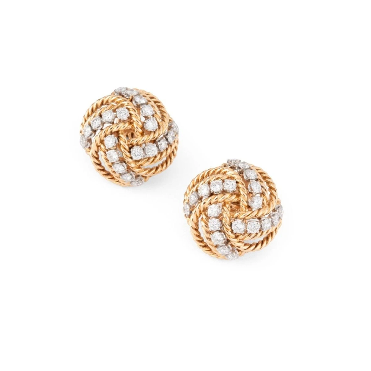 Boucles D'oreilles Clip BOUCHERON En Or Jaune Et Diamants 1 Boucles D'oreilles Clip BOUCHERON En Or Jaune Et Diamants