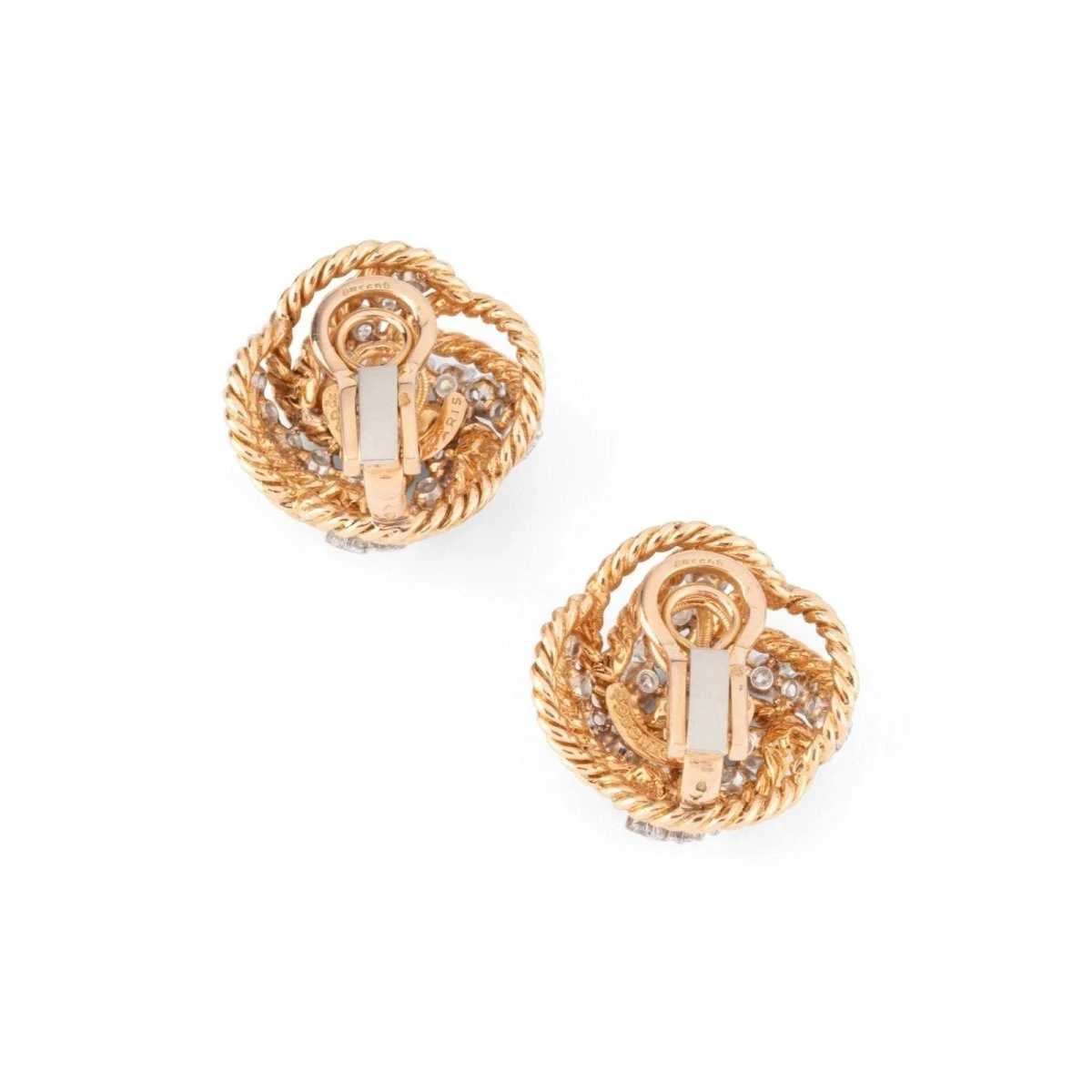 Boucles D'oreilles Clip BOUCHERON En Or Jaune Et Diamants 3 Boucles D'oreilles Clip BOUCHERON En Or Jaune Et Diamants – Image 3