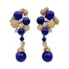 Miller Boucles D'oreilles Clip CHAUMET En Or Jaune, Lapis-lazuli Et Diamants