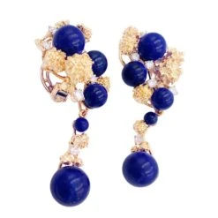 Miller Boucles D'oreilles Clip CHAUMET En Or Jaune, Lapis-lazuli Et Diamants 10 Miller Boucles D'oreilles Clip CHAUMET En Or Jaune, Lapis-lazuli Et Diamants -Castafiore Boutique boucles doreilles clip chaumet en or jaune lapis lazuli et diamants 322193