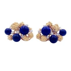 Miller Boucles D'oreilles Clip CHAUMET En Or Jaune, Lapis-lazuli Et Diamants 11 Miller Boucles D'oreilles Clip CHAUMET En Or Jaune, Lapis-lazuli Et Diamants -Castafiore Boutique boucles doreilles clip chaumet en or jaune lapis lazuli et diamants 908675