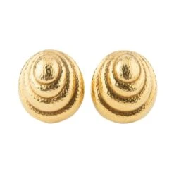 Boucles D'oreilles Clip David WEBB En Or Jaune