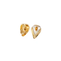 Boucles D’oreilles Clip En Or Jaune, Nacre, Citrine Et Diamants -Castafiore Boutique boucles doreilles clip en or jaune nacre citrine et diamants 139033