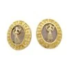 Miller Boucles D'oreilles Clip LALAOUNIS En Or Jaune, Diamants, Et Cristal De Roche